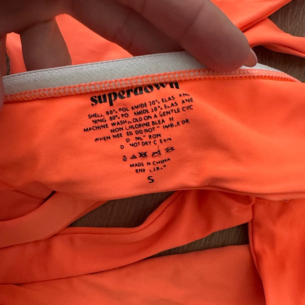 Super Down Orange Bikini Set Small - image 5